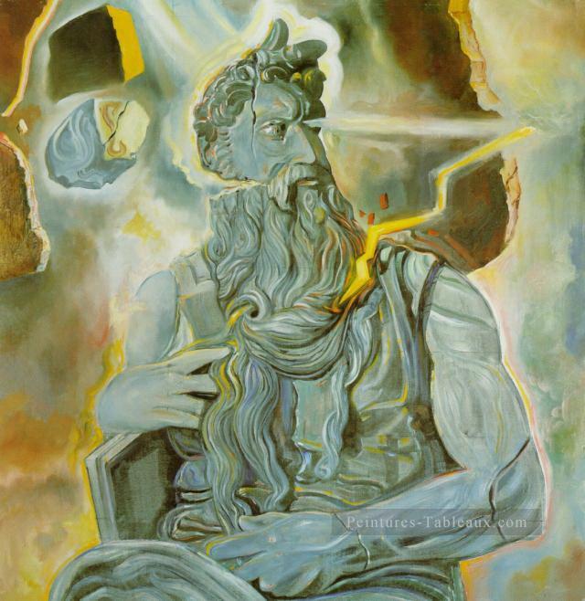 Après le Moïse de Michel Ange sur le tombeau de Jules II à Rome Salvador Dali Peintures à l'huile